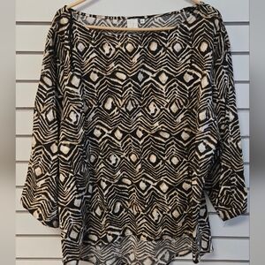 Linen Tribal Print Office Siren XL Jones New york